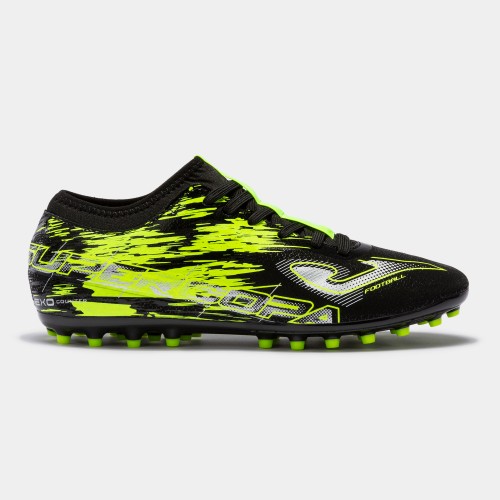 Pantofi de fotbal pe gazon natural JOMA SUPER COPA negru-verde
